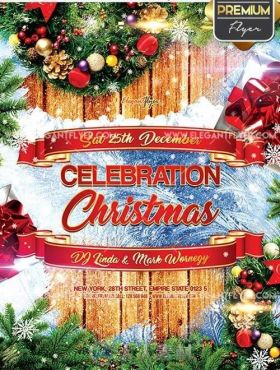 庆祝圣诞宣传海报PSD模板Celebration_Christmas_Y