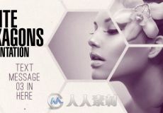 唯美多边菱形展示动画AE模板 Videohive Clean White Hexagon Presentation 5159679