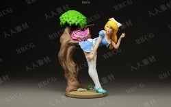 爱丽丝梦游仙境人物角色3D打印模型