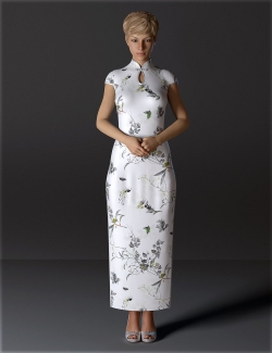 dForce H&C Long 旗袍Dress for Genesis 8 Female(s)