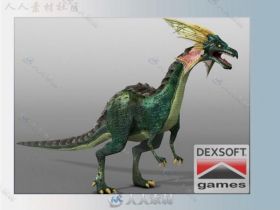 幻想动画恐龙生物角色3D模型Unity游戏素材资源