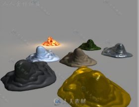 瘫软淤泥形状物体Unity3D素材资源