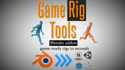 Game Rig Tools游戏角色骨骼导入游戏引擎Blender插件
