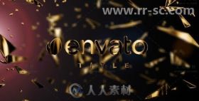 奢华闪亮金属质感金色粒子标志Logo演绎AE模板 Videohive Gold Fragments 2030...