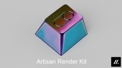 Artisan Render Kit金属键帽渲染套件Blender插件