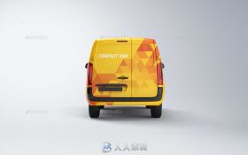 紧凑型箱式货车展示PSD模板compact-van-mock-up-14057574