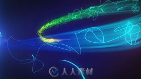 美丽五颜六色的粒子彩带飞舞标志显示LOGO演绎AE模板 Videohive Colorful Particle...