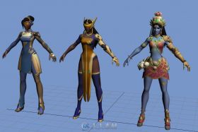 没有蒙皮绑定的模型我不发 之 OW_Symmetra 3套装max档，游戏直出官方绑定！！