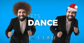 创意搞笑大头贴人物跳舞视频元素AE模板 Videohive Let's Dance 19736298