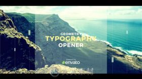 创意几何文字排版企业公司宣传片Logo演绎AE模版 Videohive Geometry Typography ...