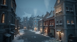 梦幻圣诞冬日城镇环境场景UE游戏素材