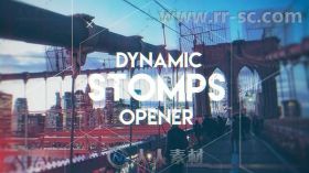 时尚动感视差幻灯片相册动画AE模板 Videohive Dynamic Stomps Opener 20222893