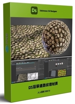 Substance Designer苔藓道路纹理材质制作流程视频教程