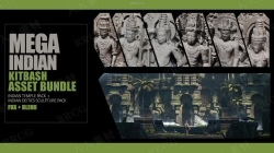 30组印度寺庙神像雕塑建筑景观3D模型合集