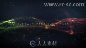 美丽优雅粒子线条摆动文字标题动画展示幻灯片AE模板Videohive Elegant Particle T...