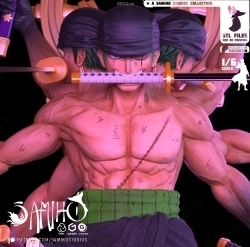 罗罗诺亚·佐罗Zoro《航海王海贼王》动漫角色雕刻手办3D打印模型