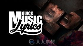 炫酷史诗摇滚乐队歌曲图文排版展示动画AE模板Videohive Quick Music Lyrics 19605...