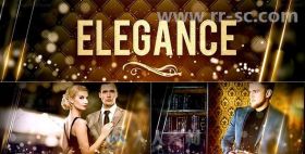 优雅华丽粒子光效婚礼照片展示幻灯片AE模板 Videohive Elegance 13438274