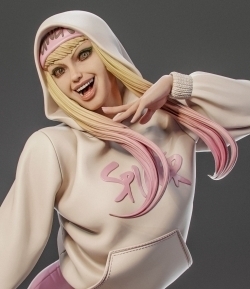 格温·斯黛西Gwen Stacy《蜘蛛侠》动漫角色雕刻手办3D打印模型