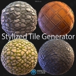 Stylized Tile Generator瓷砖石头材质制作Substance Designer插件V1.0版