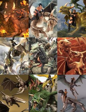 DAZ3D&POSER龍的模型合集DAZ Dragon 3 Pro Bundle