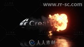 震撼火焰燃烧烟雾展示电影标志Logo演绎AE模板 Videohive Fire Reveal Logo 20264409