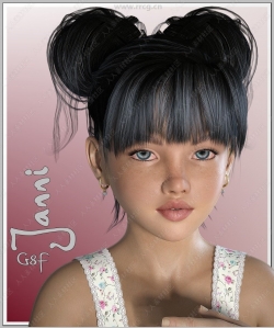 超萌可爱小萝莉女孩角色与妆容3D模型
