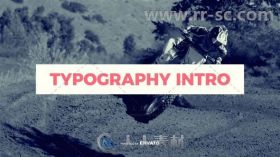 动感快节奏图文切换排版视频展示AE模板 Videohive Typography Intro 19625714