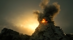 火山爆发火焰烟雾视觉特效UE游戏素材