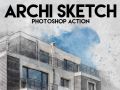 建筑水墨画特效PS动作graphicriver-16211716-archi-sketch-photoshop-action