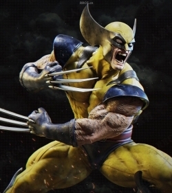 金刚狼Wolverine《X战警》漫威角色雕塑雕刻手办3D打印模型