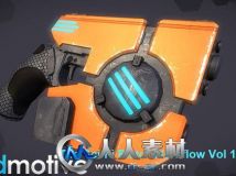 《3dsmax科幻手枪模型视频教程》3DMotive The Sci-Fi Pistol Workflow Vol 1,2,3