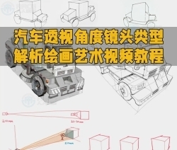 汽车透视角度镜头类型解析绘画艺术视频教程