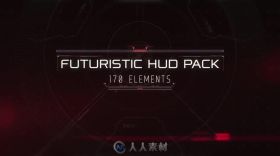 现代专业化的HUD信息图表元素AE模板 Videohive HUD Infographic 17692163